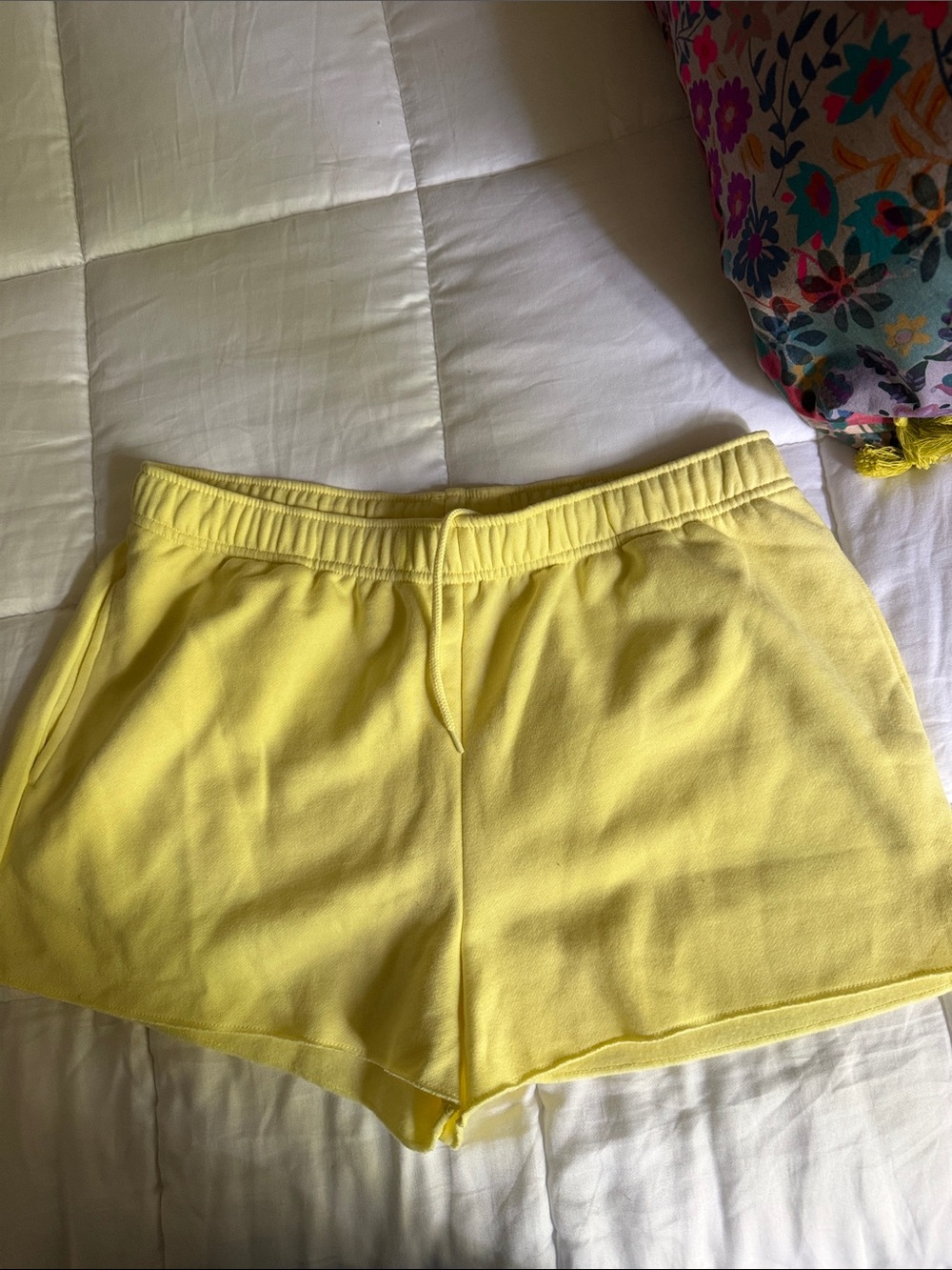 No Boundaries Yellow Athletic Lounge Shorts